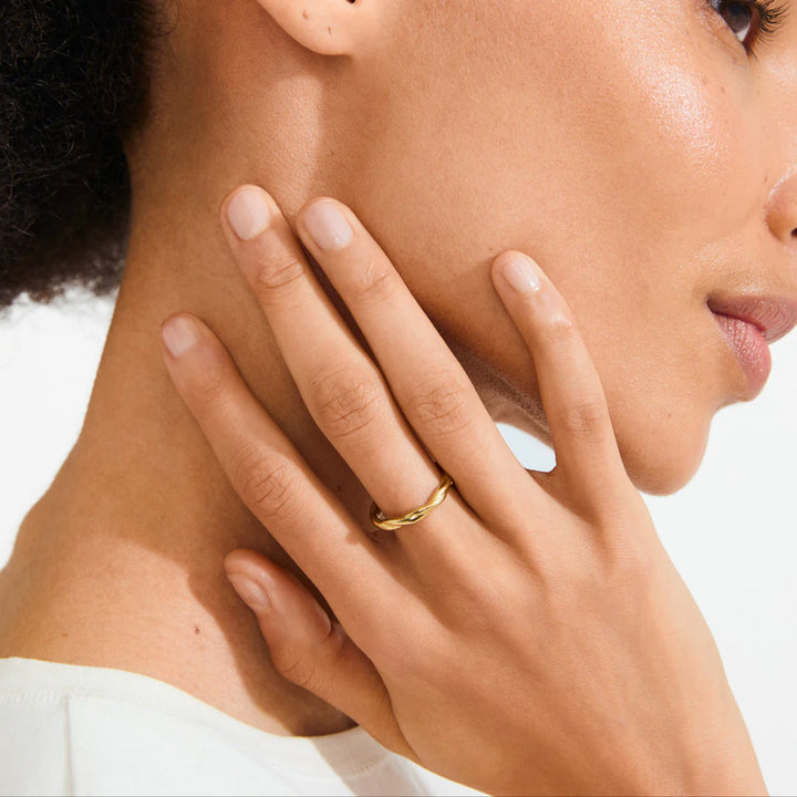 LULU Twirl Stack Ring in Gold | Pilgrim