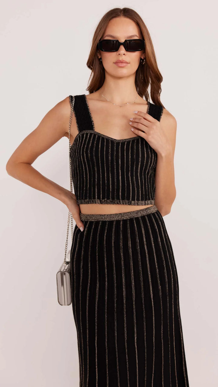 Celia Lurex Stripe Crop Top | MinkPink