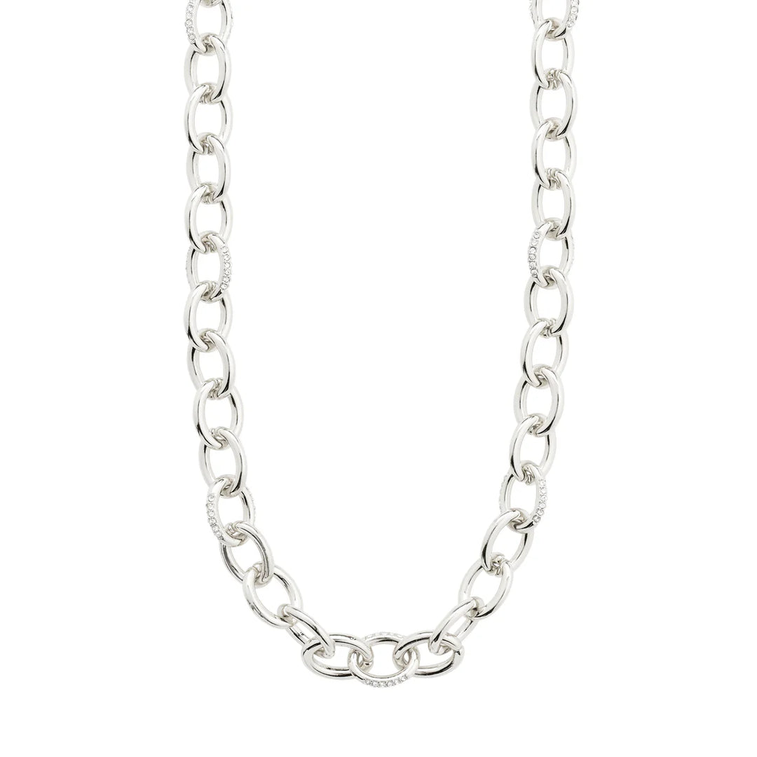 Amiri Crystal Chain Necklace - Silver | Pilgrim