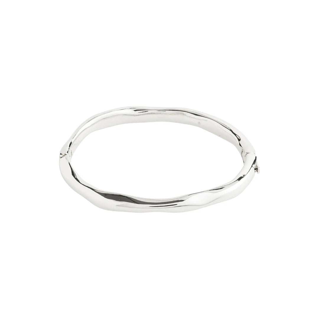 HARRISON Wavy Bangle in Silver | Pilgrim