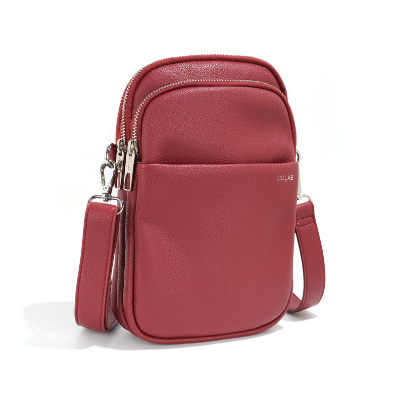 The 'PARK LANE' Crossbody - Pomegranate | Co-Lab