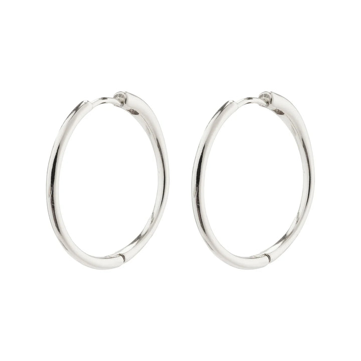 Eanna Large Hoop Earrings - Silver | Pilgrim