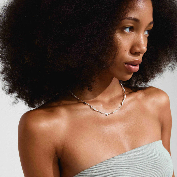 Sloan Pearl Necklace - Silver | Pilgrim