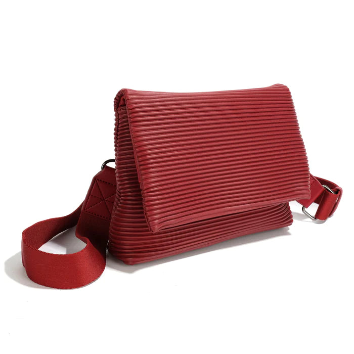 Mille Feuille 'CLAUDIA' Clutch Crossbody - Deep Red | Colab - Clearance