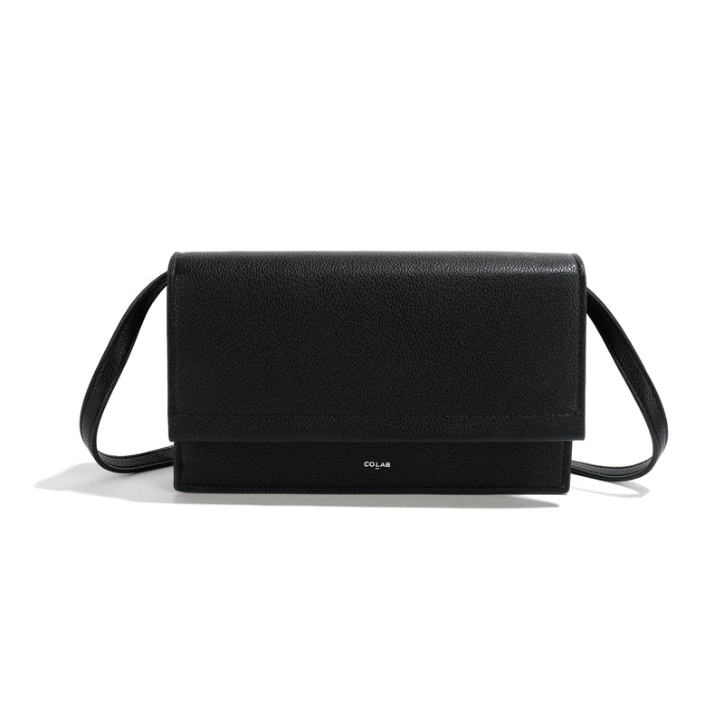 The 'KAIA' Organizer Clutch / Crossbody - Black | Co-Lab