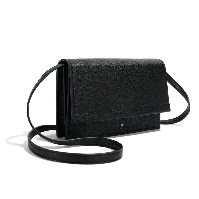 The 'KAIA' Organizer Clutch / Crossbody - Black | Co-Lab