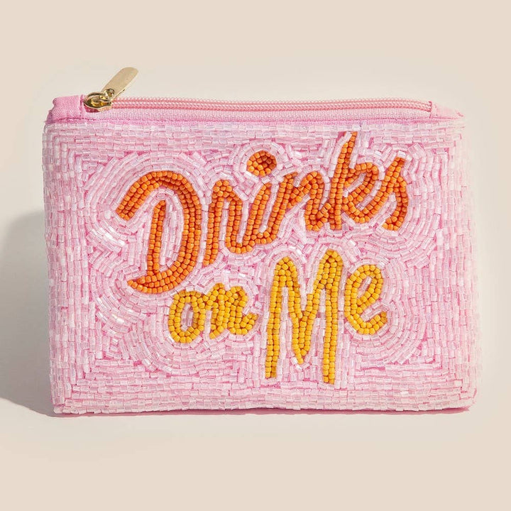 Drinks On Me Print Beaded Coin Purse | Anarchy Street