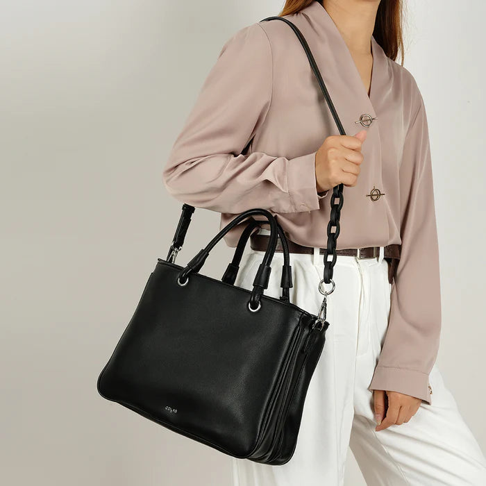 ChaChain 'Muro" Triplet Tote - Dark Chestnut | Colab - Clearance