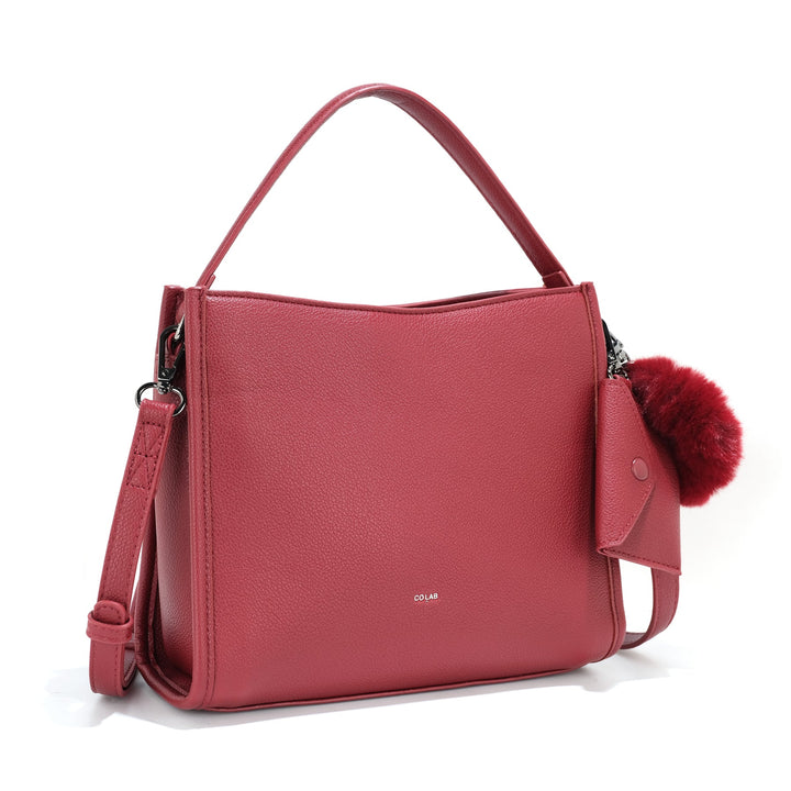 The 'ALICE' Top Handle Crossbody - Pomegranate | Co-Lab