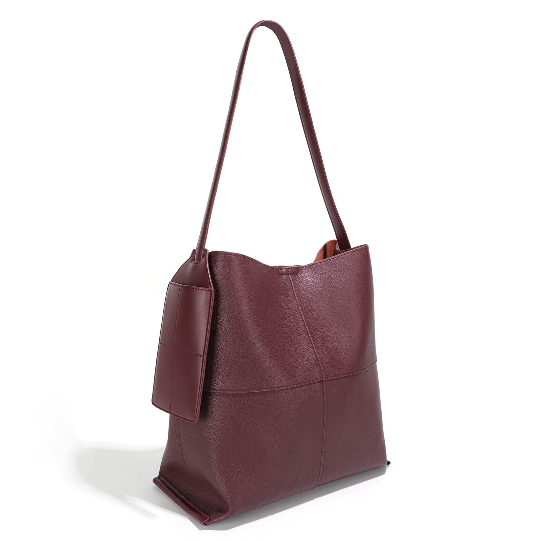 The 'HELEN' Shoulder Bag - Dark Pomegranate | Co-Lab