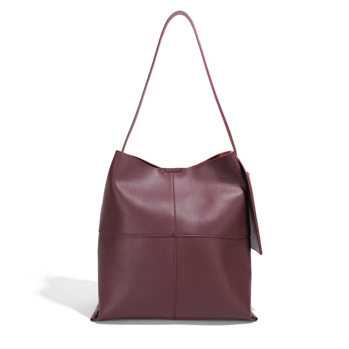 The 'HELEN' Shoulder Bag - Dark Pomegranate | Co-Lab