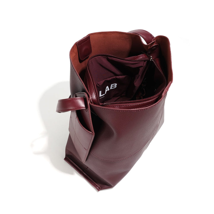 The 'HELEN' Shoulder Bag - Dark Pomegranate | Co-Lab