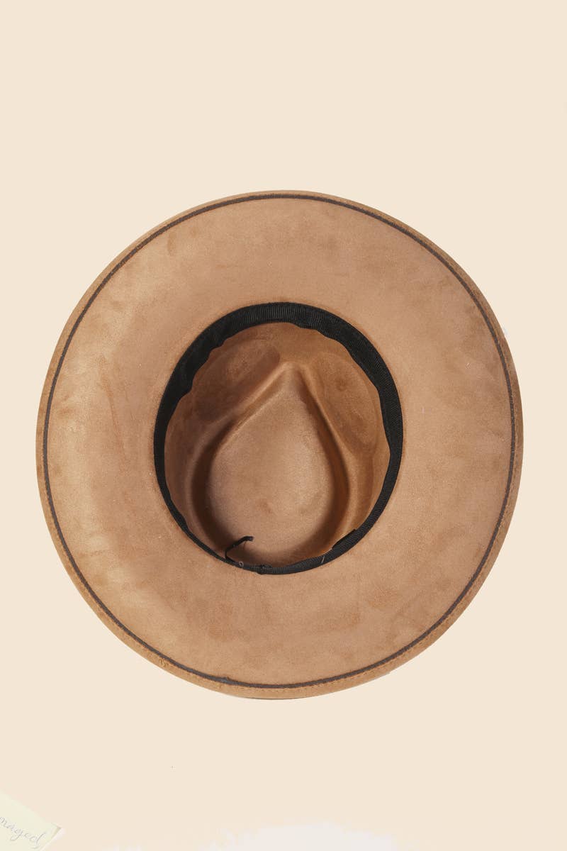 Embroidered Flower Strap Fedora Hat | Anarchy Street