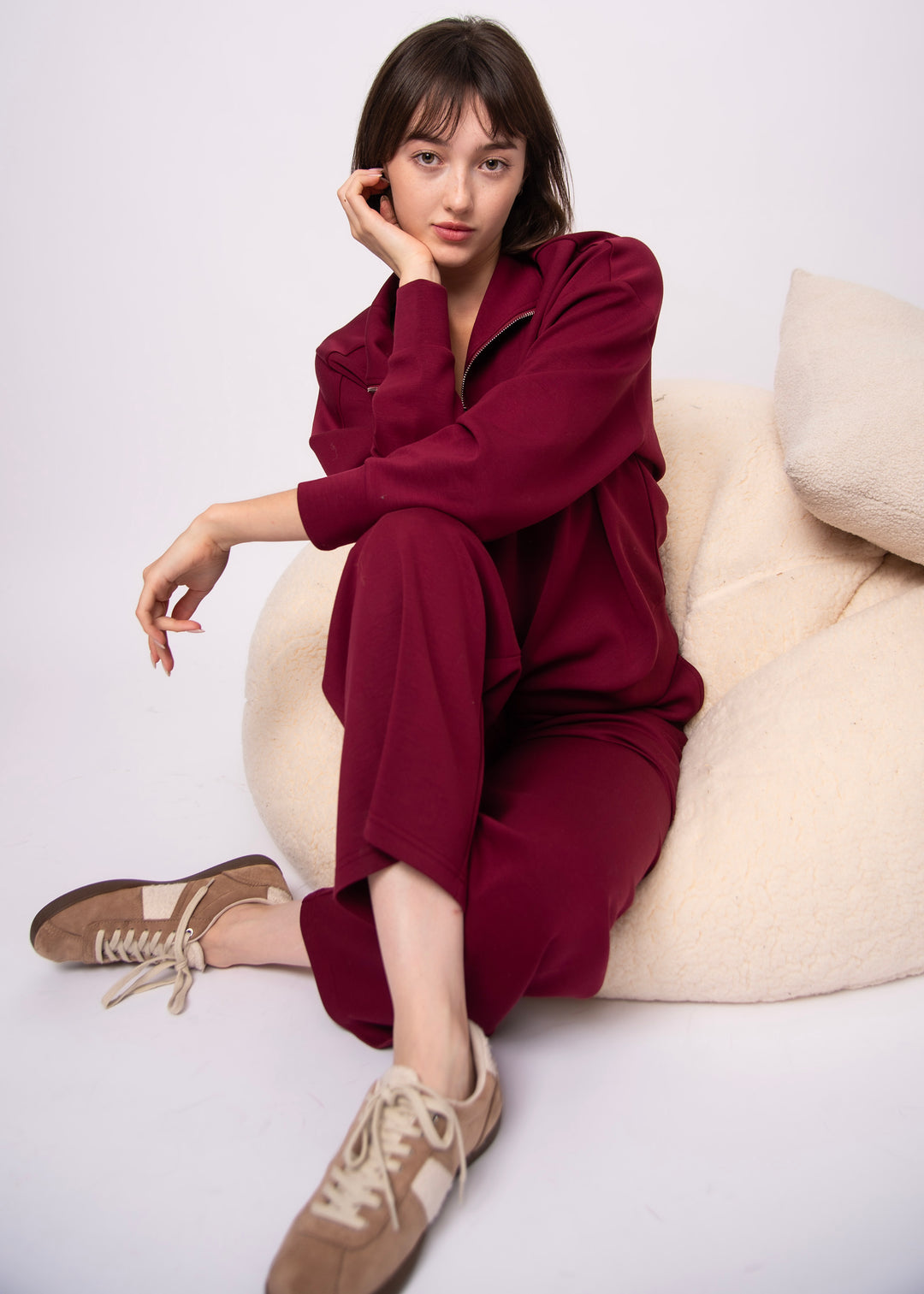Prida Soft Knit Pant - Oxblood | RD STYLE