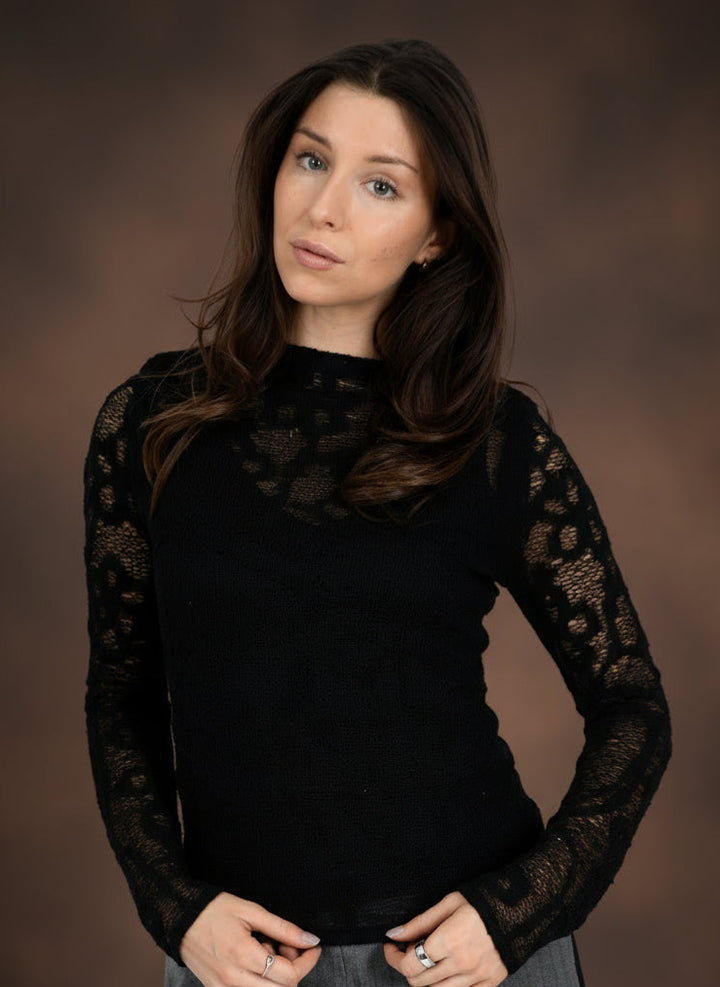 Crissa Lace Top - Black | RD Style