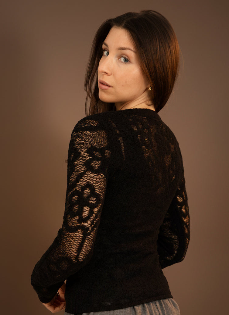 Crissa Lace Top - Black | RD Style