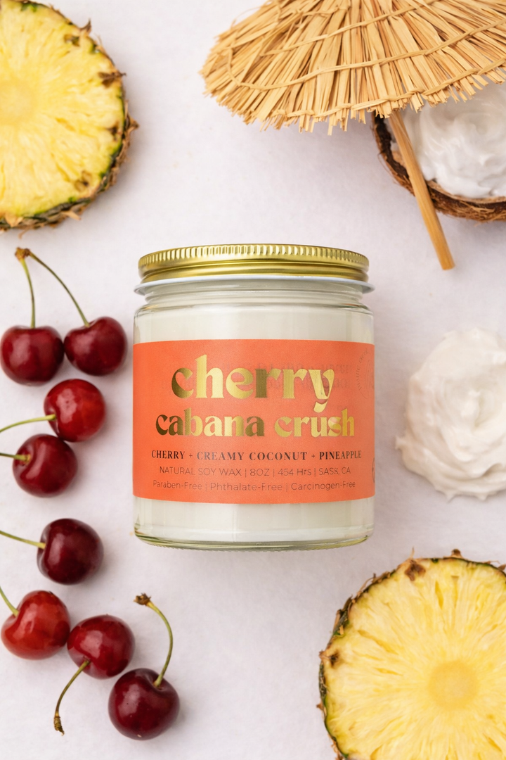 Cherry Cabana Crush Soy Candle | Prairie Creek Candles