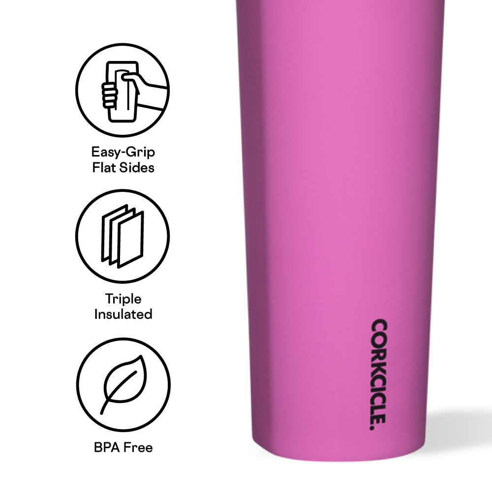 20oz sport canteen in fuschia colour by corkcicle. Insulated. Summer23. Jolie folie boutique