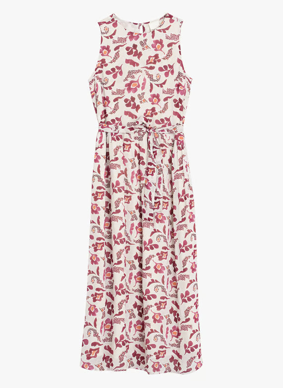 Raspberry Maxi Floral Dress | Indi & Cold