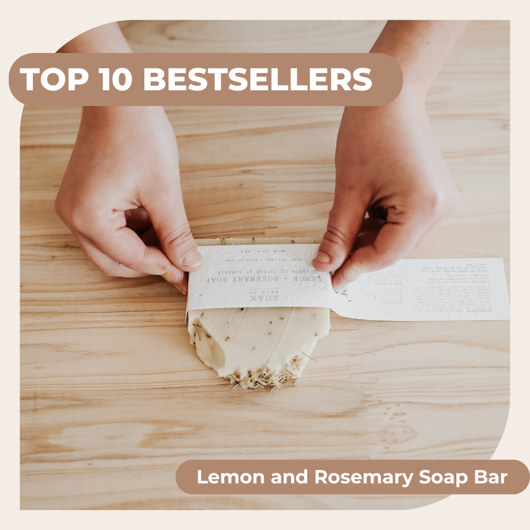 Lemon and Rosemary Soap Bar | SOAK Bath Co