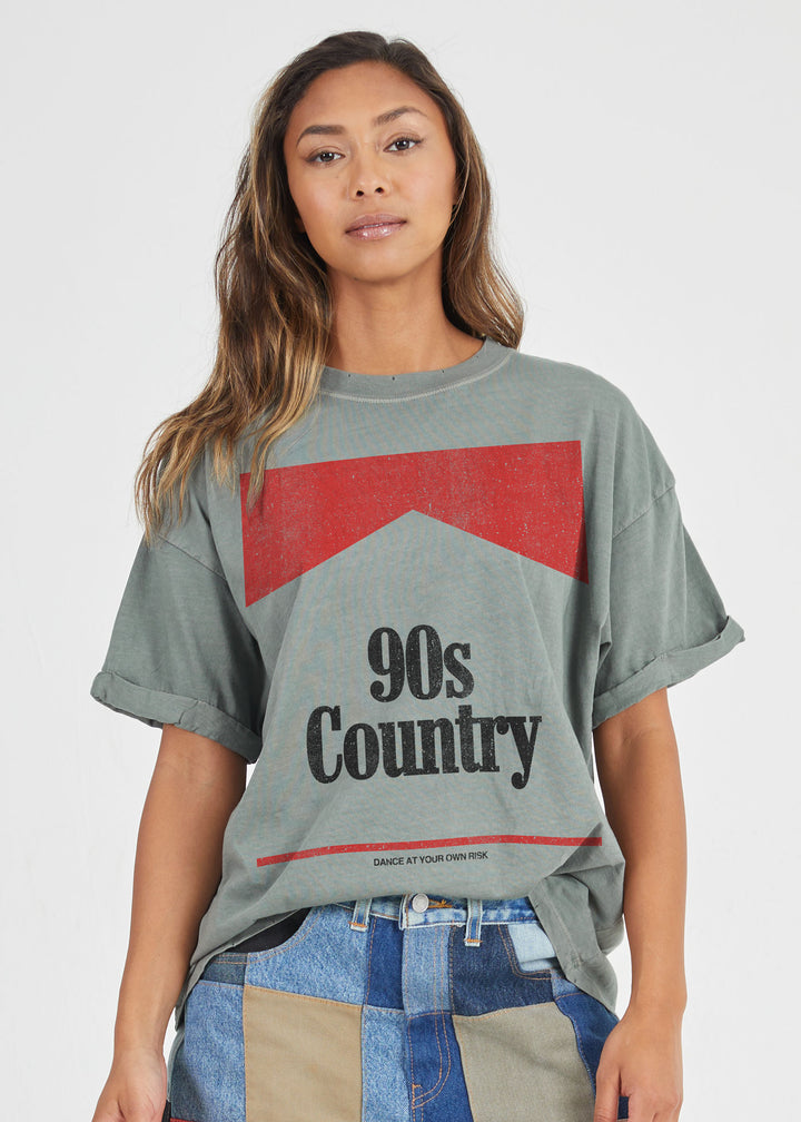 PRESALE 90's Country Boyfriend Tee - Army Green