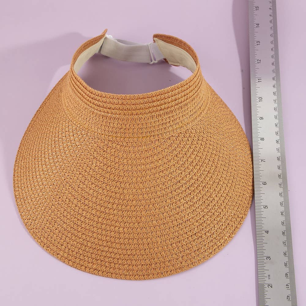 Woven Straw Open Top Sun Visor | Anarchy Street
