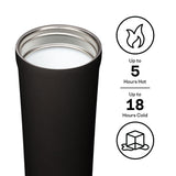 17oz commuter. Travel coffee mug in glossy white by corkcicle. Summer23. Jolie folie boutique