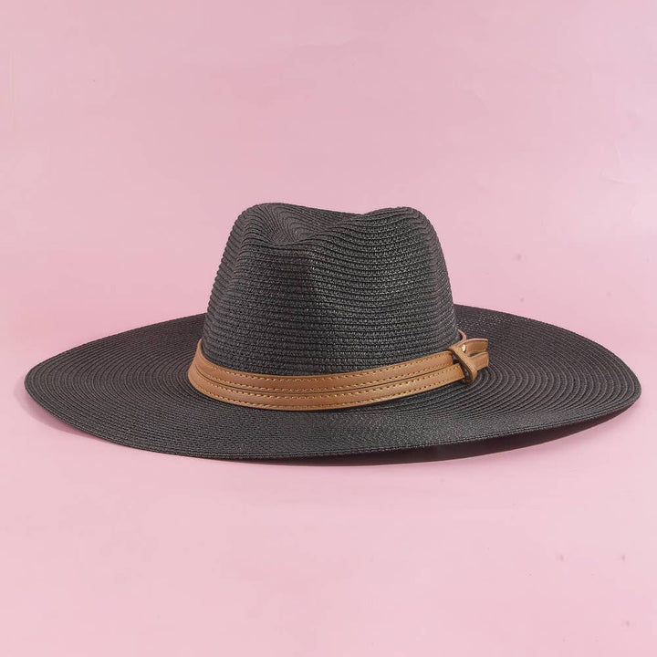 Paper Straw Fedora With Leather Studded Band | Anarchy Street