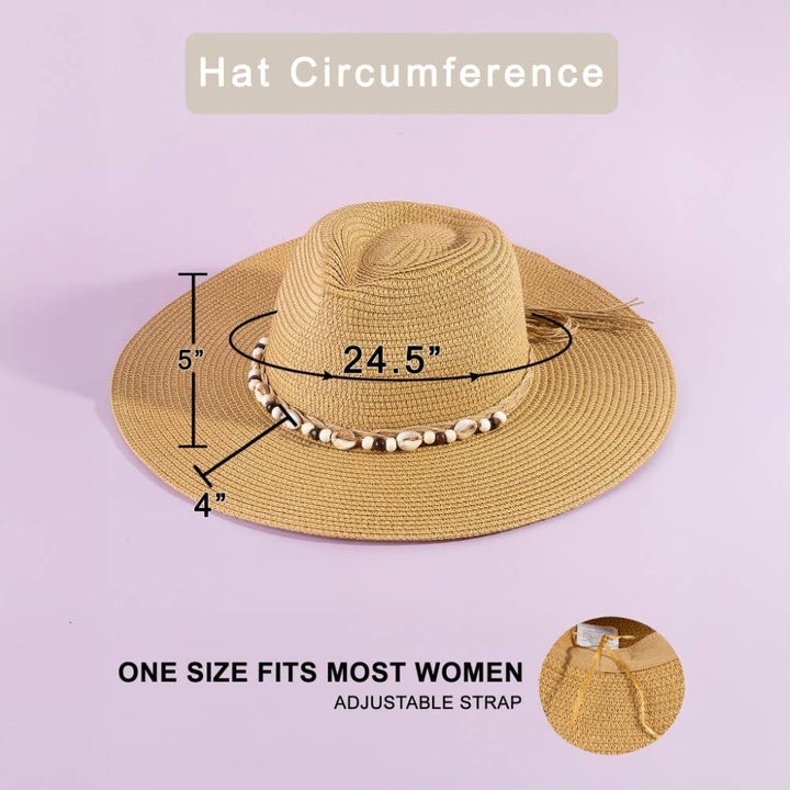 Beaded Cowrie Shell Straw Hat | Anarchy Street