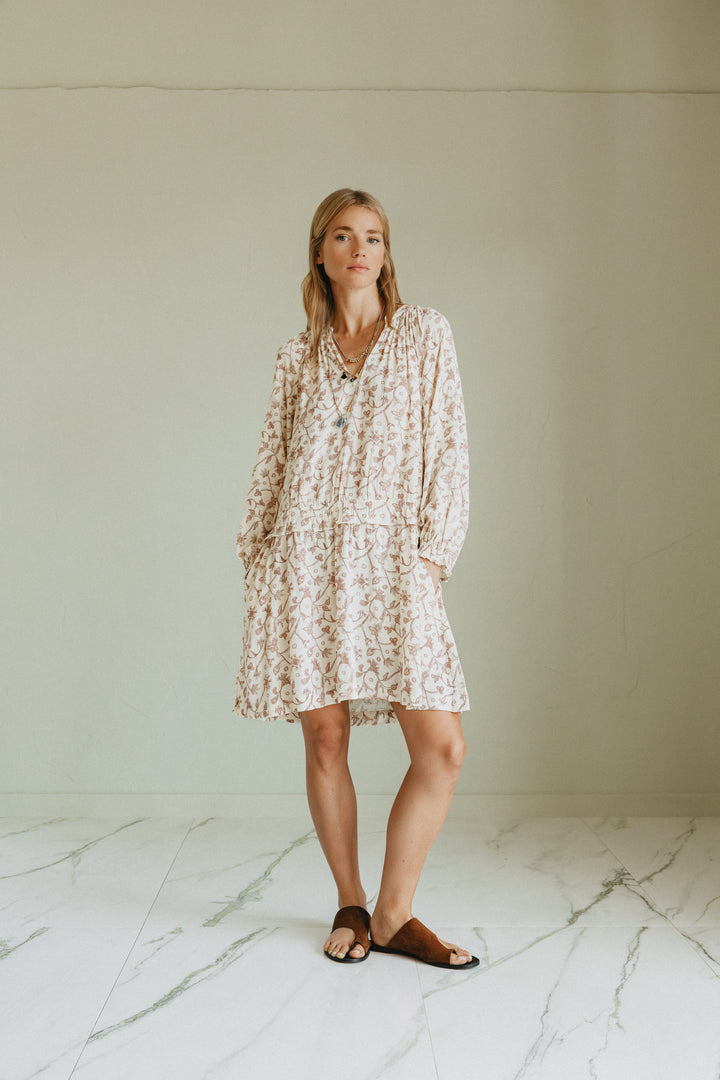 Vintage Floral Drop-Waist Dress | Indi & Cold