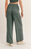 Dark trouser but Sadie and Sage with elastic waist. Fall23. Jolie folie boutique