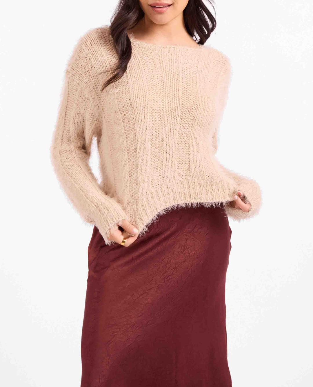 Kendra Fuzzy Sweater | Sadie & Sage