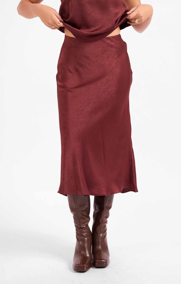 Ceremony Silky Midi Skirt | Sadie & Sage