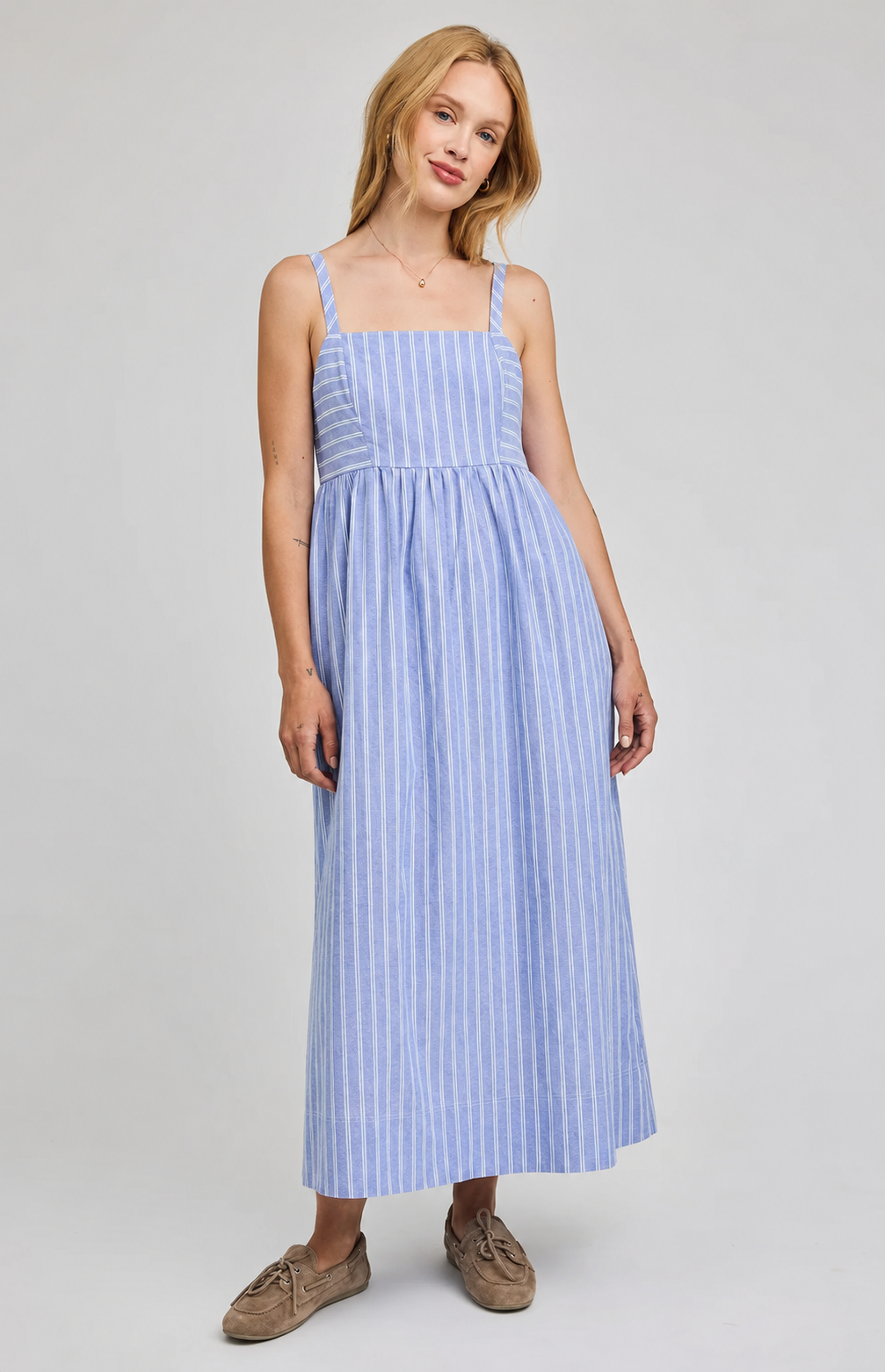 Alicia Striped Midi Dress | Gentle Fawn