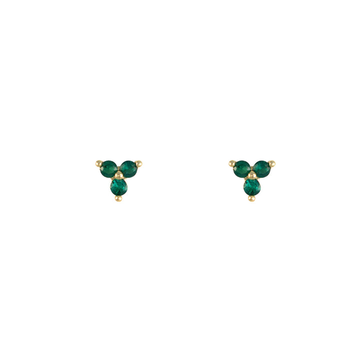 Gold and Green Crystal Flower Earrings | Lost & Faune