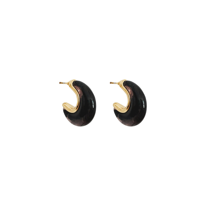 Brown Misty Hoop Earrings | Lost & Faune