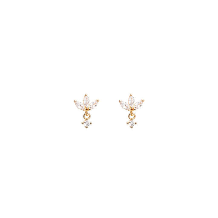 Gold and Crystal Sparkling Earrings | Lost & Faune