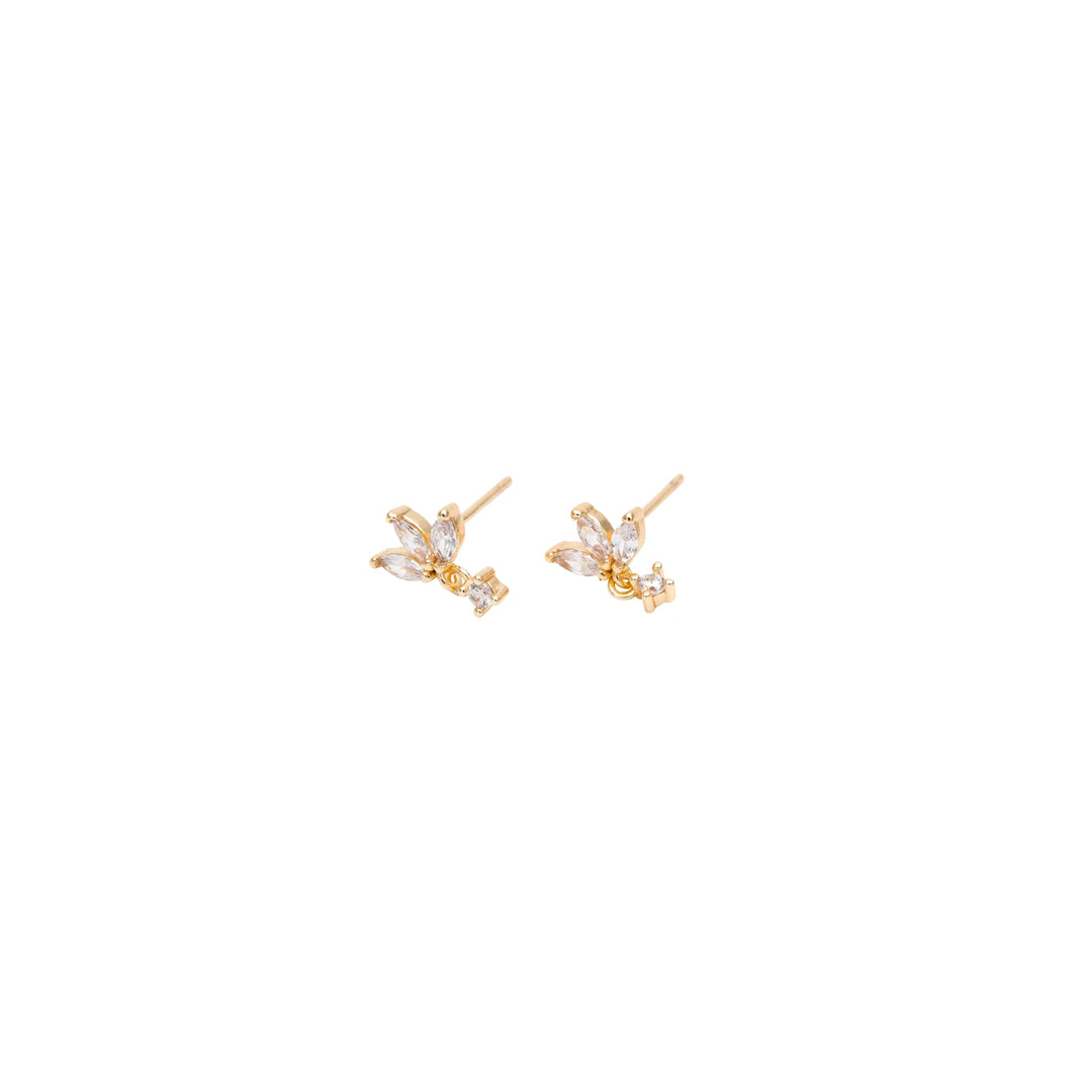 Gold and Crystal Sparkling Earrings | Lost & Faune