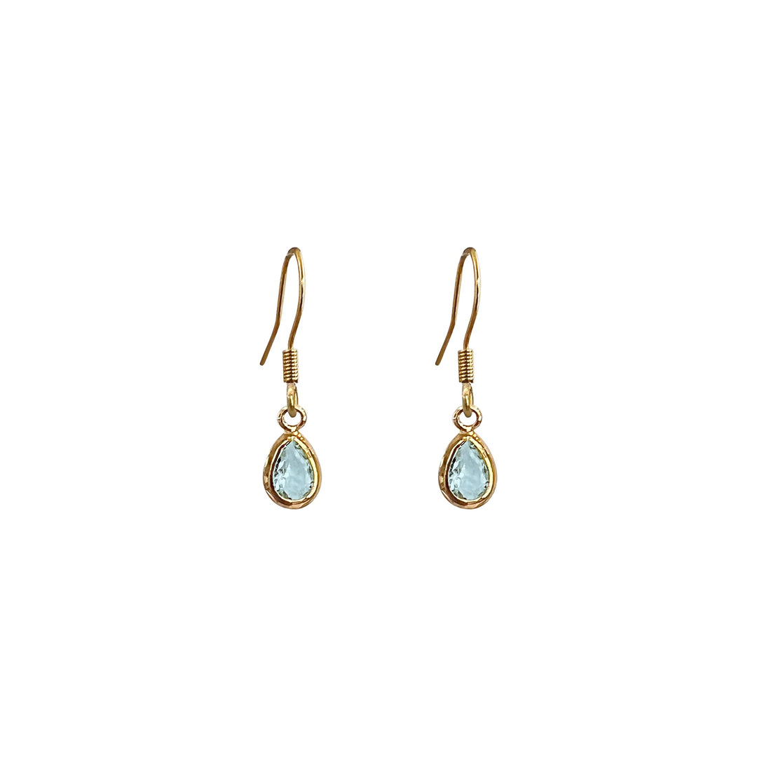 Small Azure Gold Drop Earrings | Lost & Faune