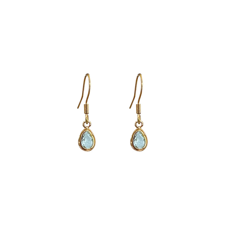 Small Azure Gold Drop Earrings | Lost & Faune