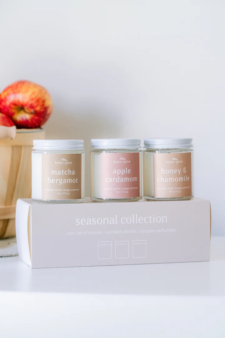 Sweet Autumn Trio Candle Set | Boho + Glow