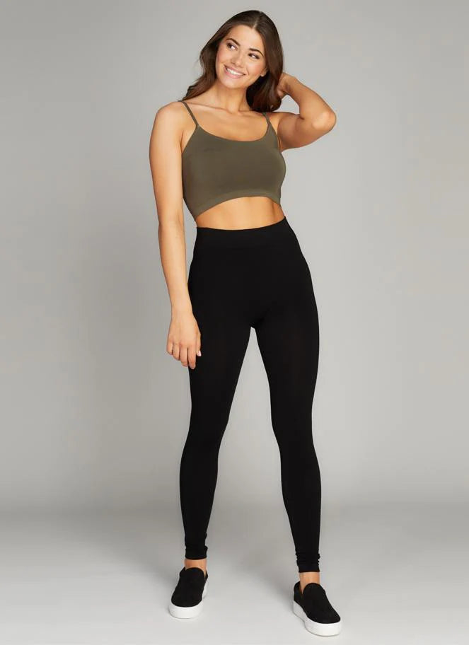 Bamboo Fleece Lined Leggings - Black | C'est Moi