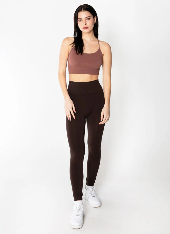 Bamboo High Waisted Leggings - Brown | C'est Moi