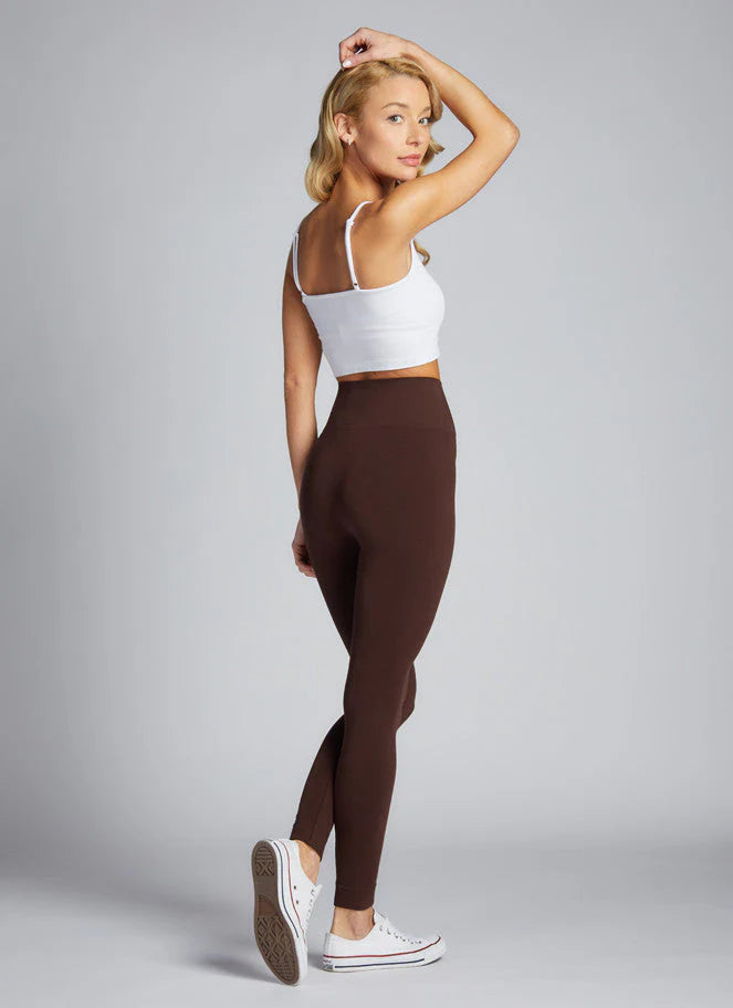 Bamboo High Waisted Leggings - Brown | C'est Moi