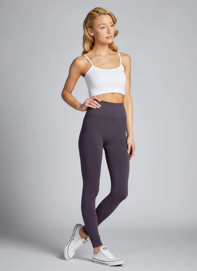 Bamboo High Waisted Leggings - Charcoal | C'est Moi