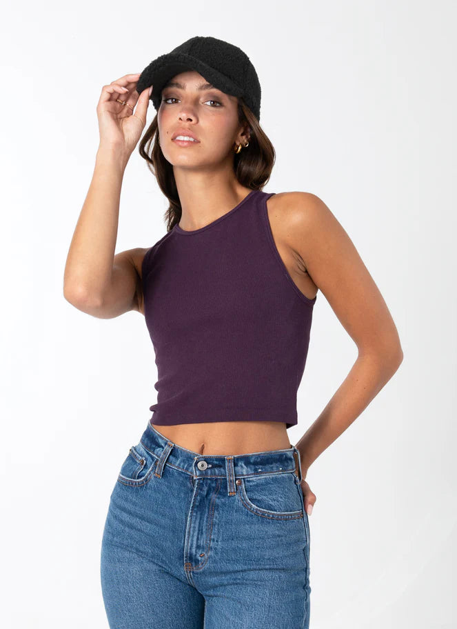 Bamboo Rib Tank - Plum | C'est Moi