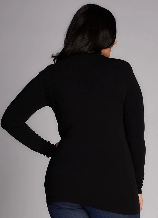 Bamboo Turtleneck Top Plus - Black | C'est Moi