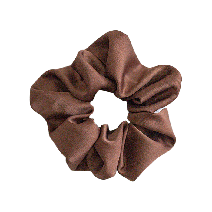 Cocoa Satin Scrunchie | Barbays