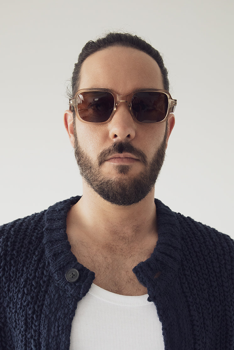 Mejia Recycled Square Sunglasses - Clear | Matt & Nat