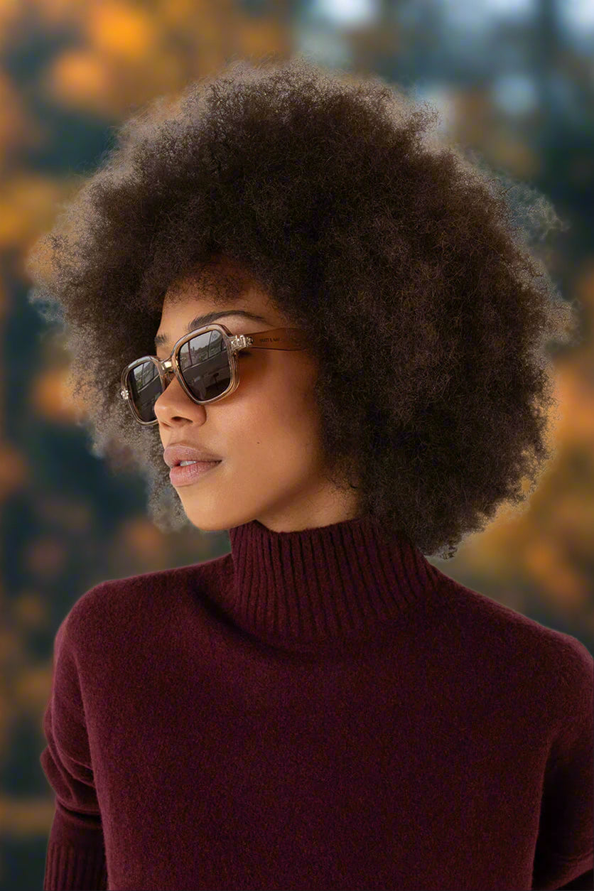 Mejia Recycled Square Sunglasses - Clear | Matt & Nat